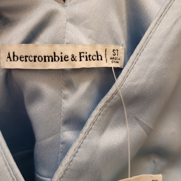 ABERCROMBIE & FITCH V-NECK SLEEVELESS SATIN MINI PARTY DRESS SZ SM TALL 💫NWT💫 - Picture 12 of 16